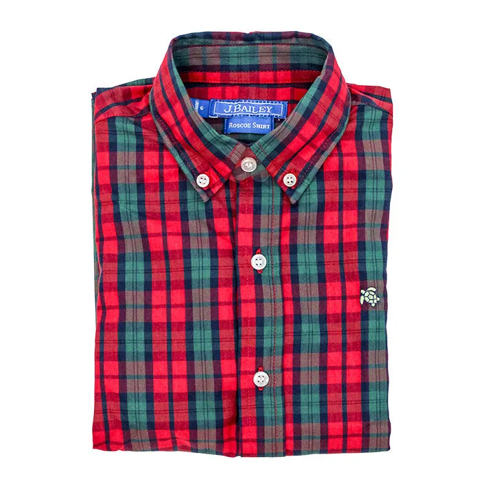 1016-ROSCOE-217-J, December Plaid Button Down Shirt