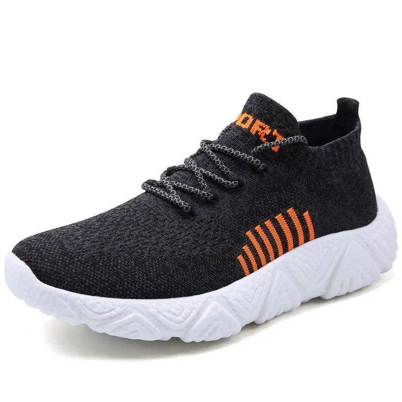 Advbridge Spring Breathable Men Shoes Knitted Mesh Men Sports Sneakers Lightweight Soft Sole Running Shoes Big Size Gym Footwear Men