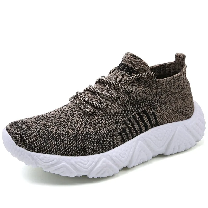 Advbridge Spring Breathable Men Shoes Knitted Mesh Men Sports Sneakers Lightweight Soft Sole Running Shoes Big Size Gym Footwear Men