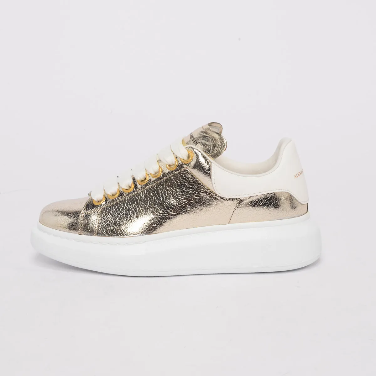 Alexander McQueen Gold Exaggerated Sole Sneakers 36