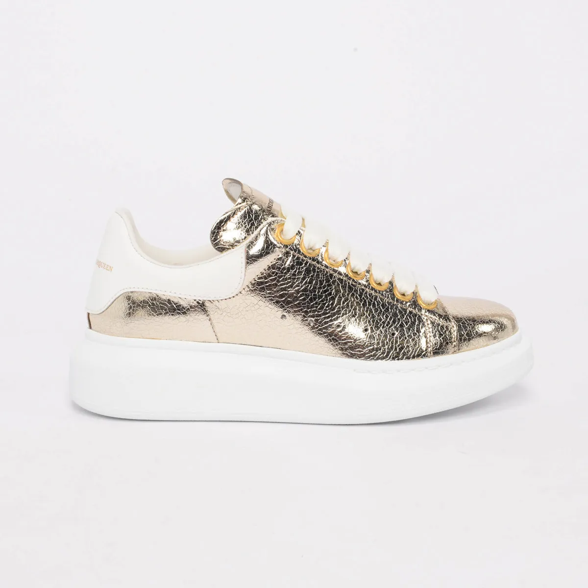 Alexander McQueen Gold Exaggerated Sole Sneakers 36