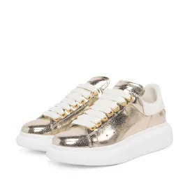 Alexander McQueen Gold Exaggerated Sole Sneakers 36