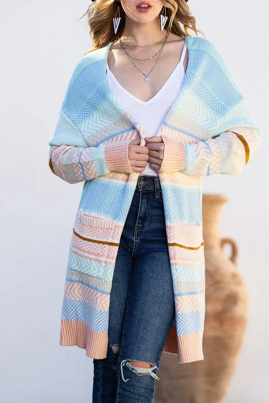 Along for the Ride - Multicolor Striped Cardigan