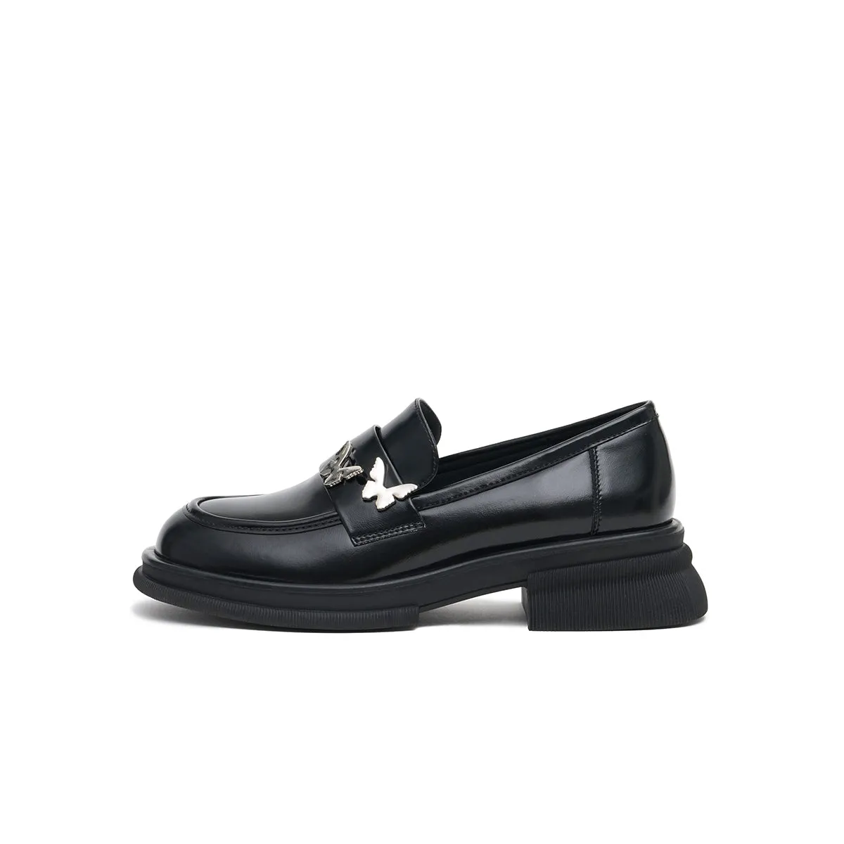 Butterfly Flat British-Style Loafers