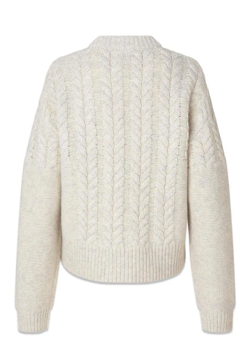 Canada Cable Knit Sweater - Oatmeal