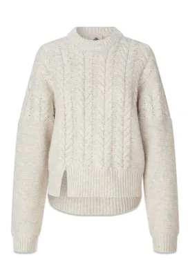 Canada Cable Knit Sweater - Oatmeal