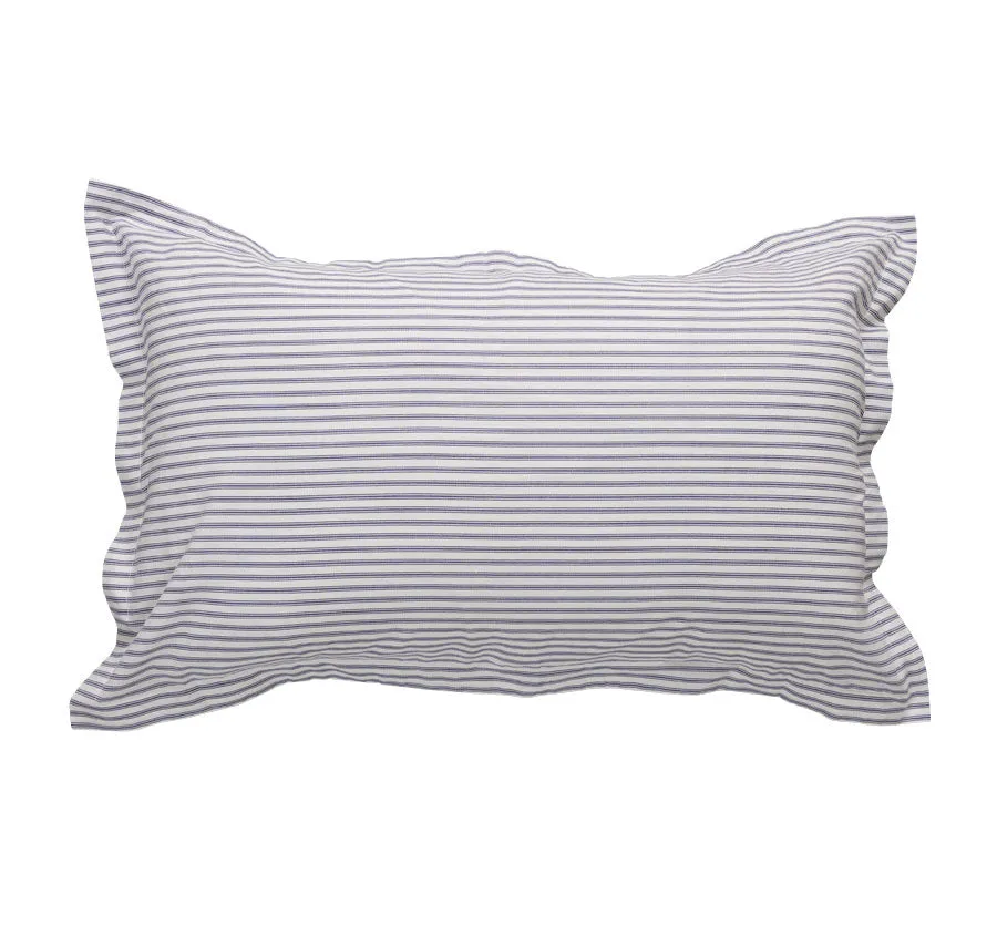 Classic Ticking Oxford Pillowcase Navy