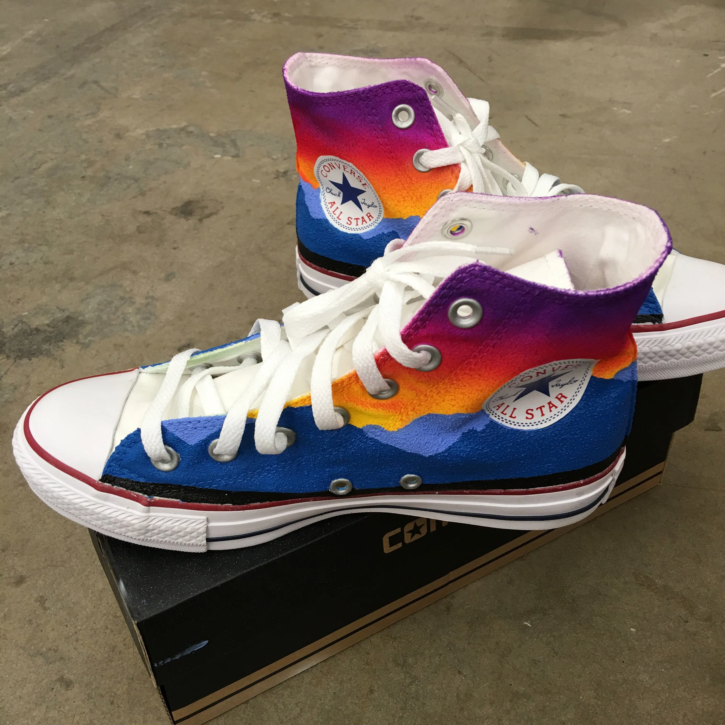 Converse  Sunset Coachella Music Festival Hi Tops