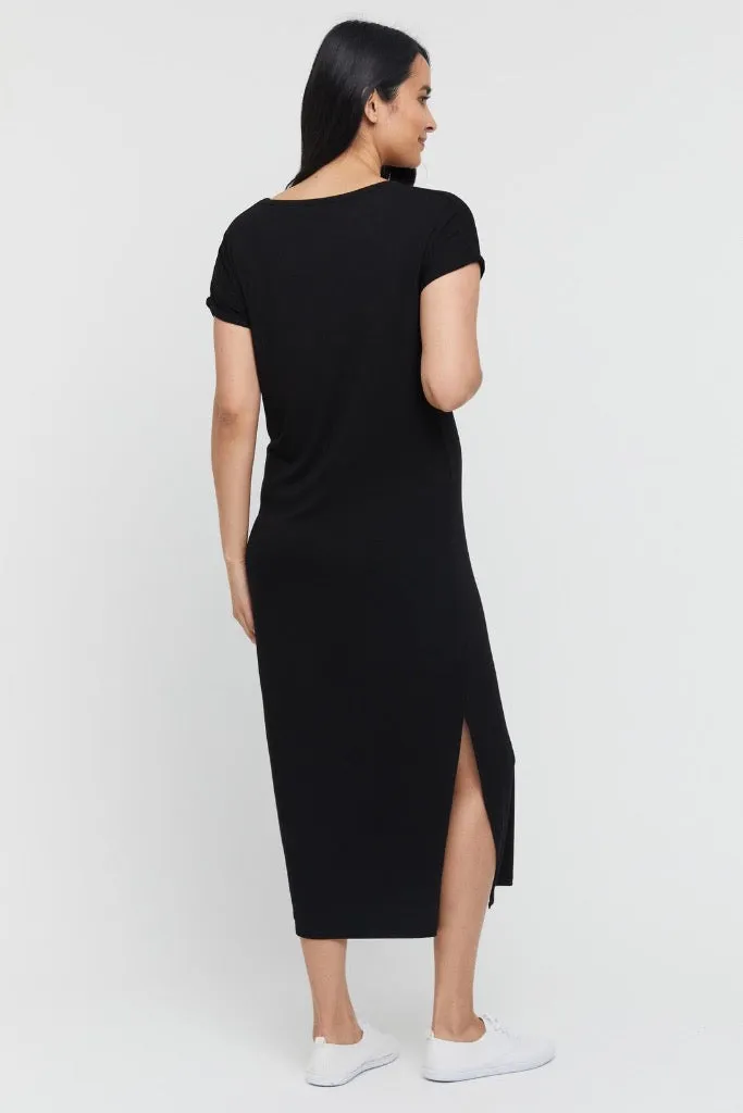 Elsie Maternity Dress - Black