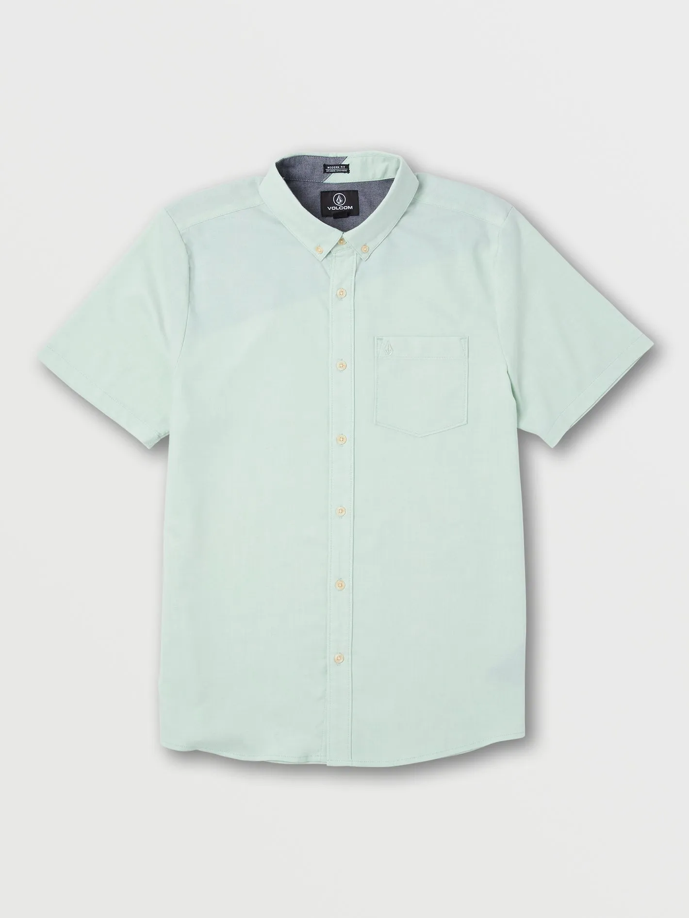 Everett Oxford Short Sleeve Shirt - Lichen Grey