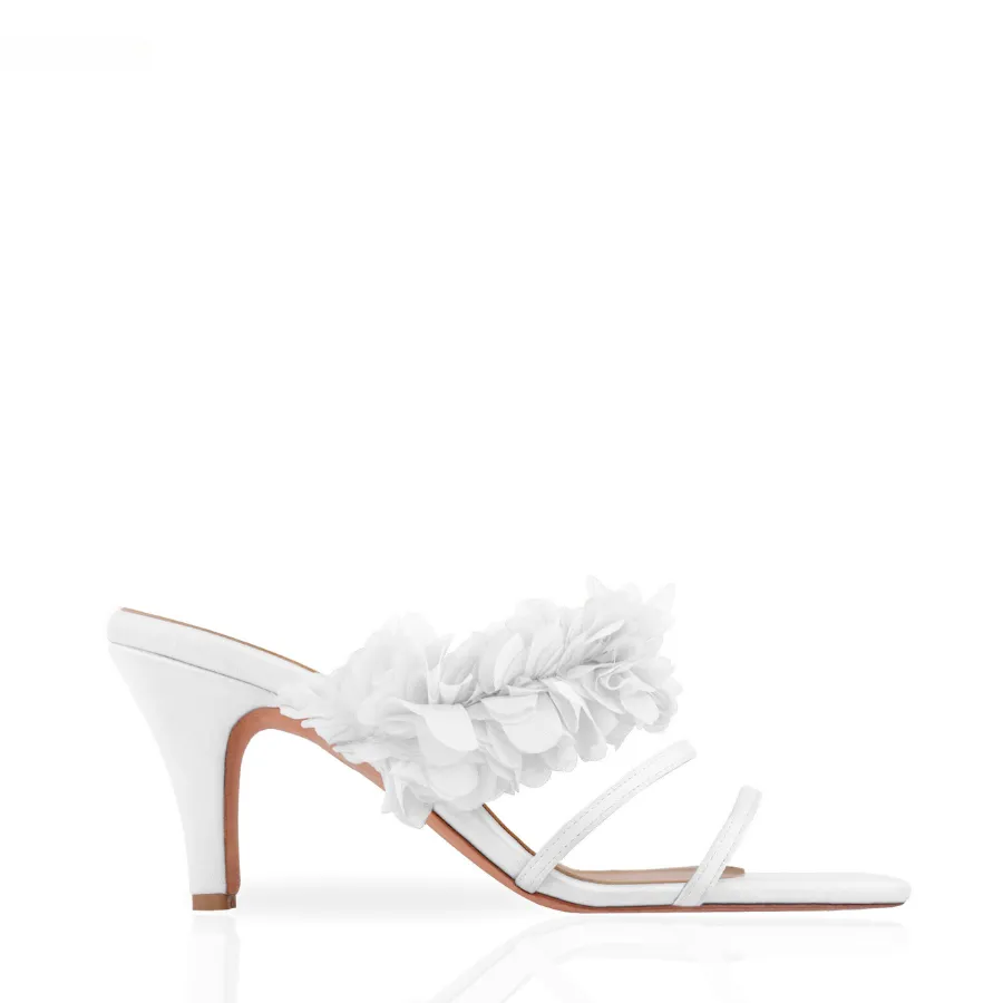 FLORA WHITE MULES