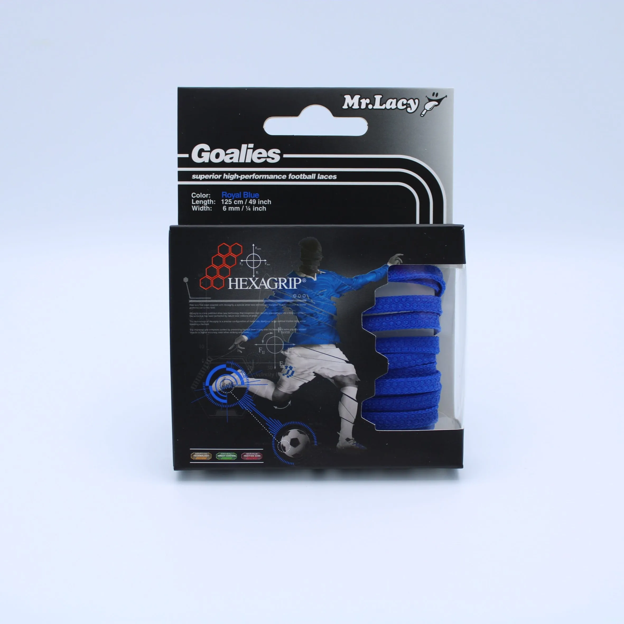 Goalies Football Boot Laces · Royal Blue