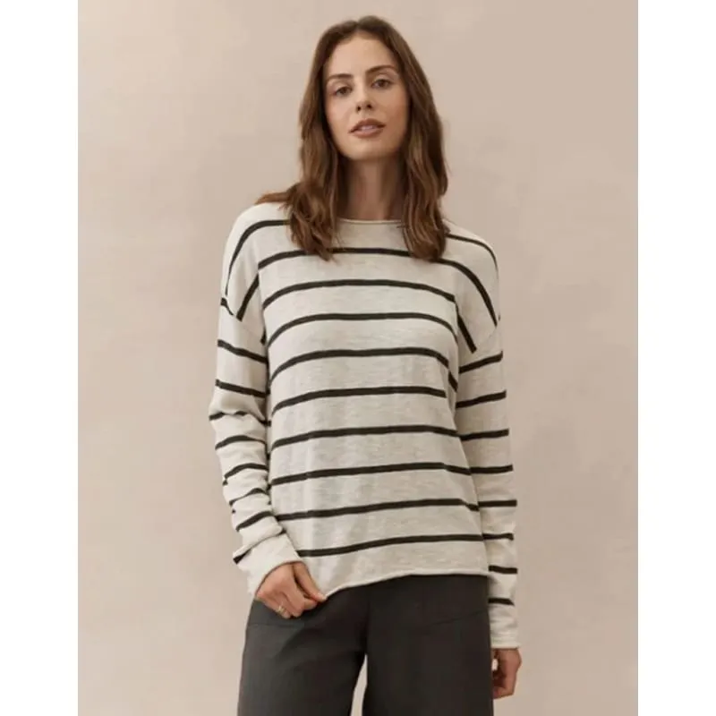 Minnie Top | Charcoal Stripe