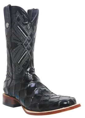 Pirarucu Embossed Square Toe Boot