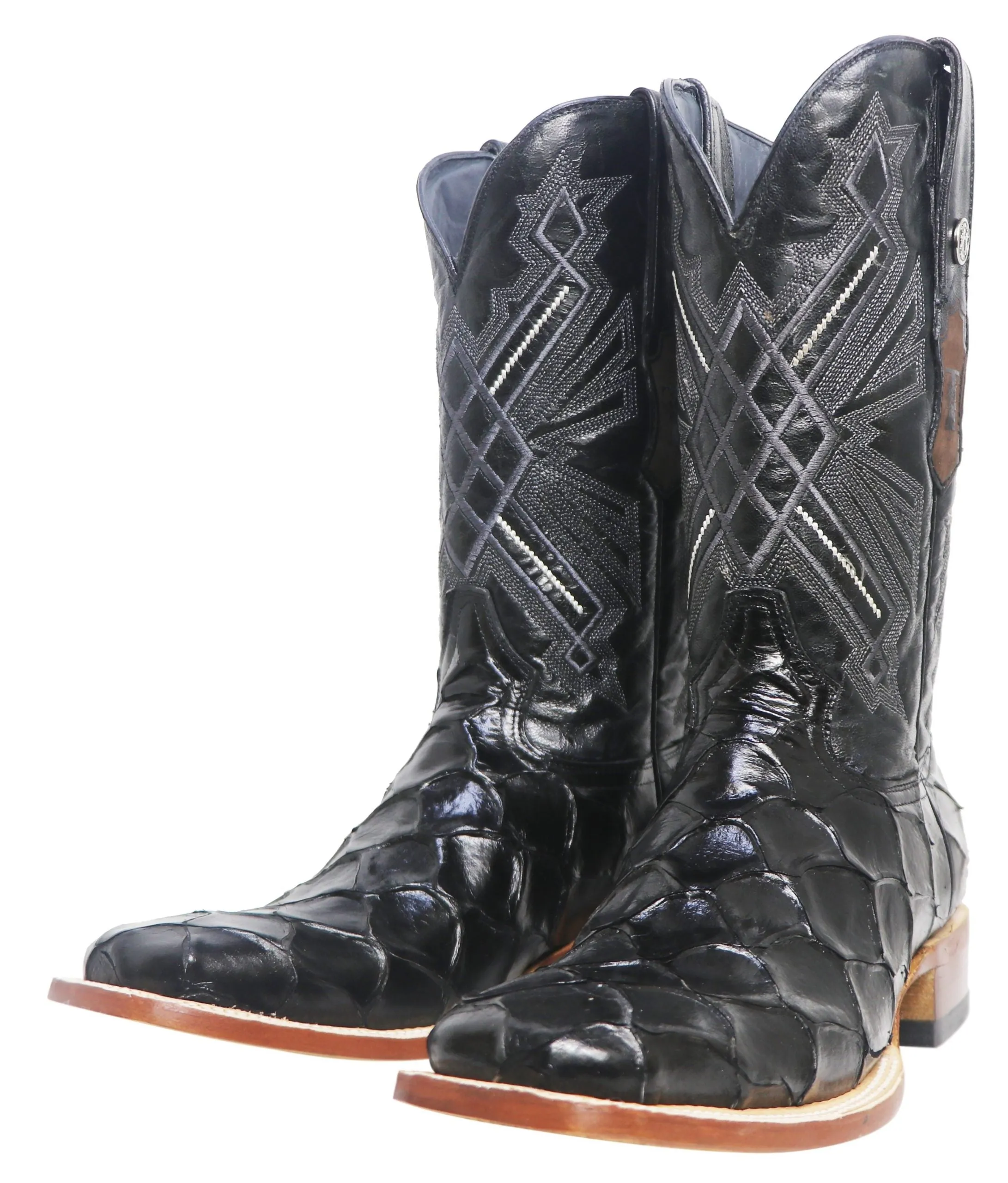 Pirarucu Embossed Square Toe Boot