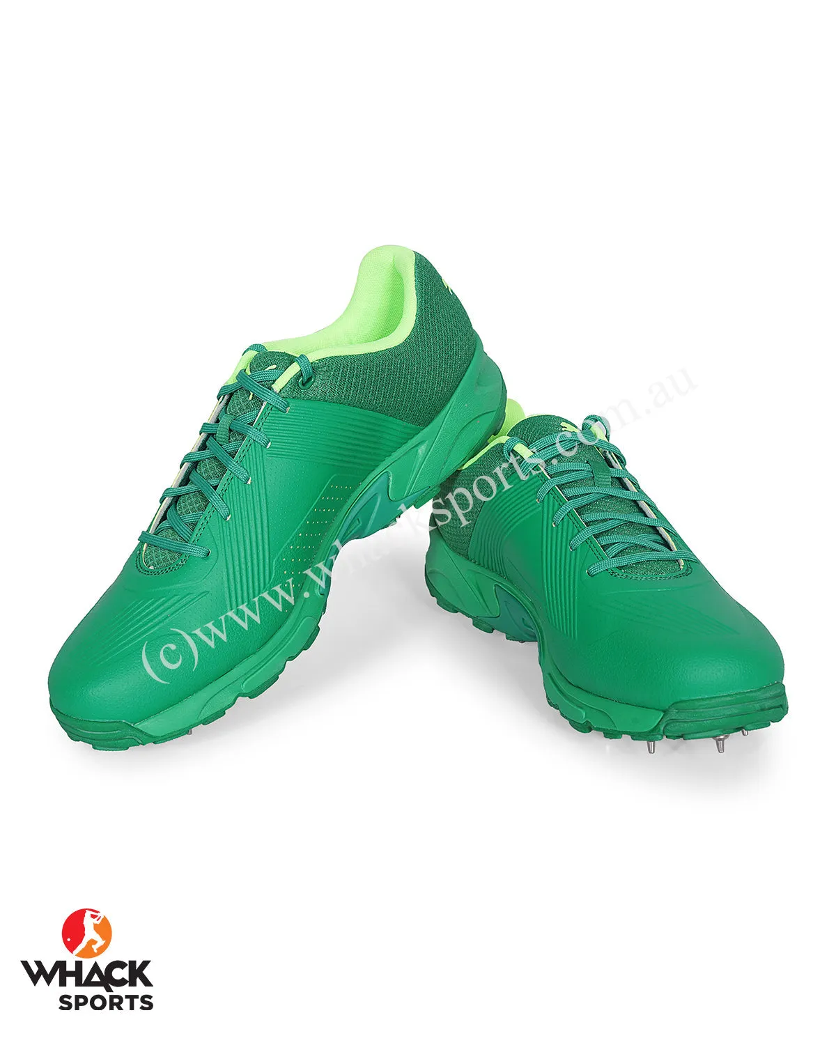 Puma 19.2 Cricket Shoes - Steel Spikes - Amazon Green-Green Glare