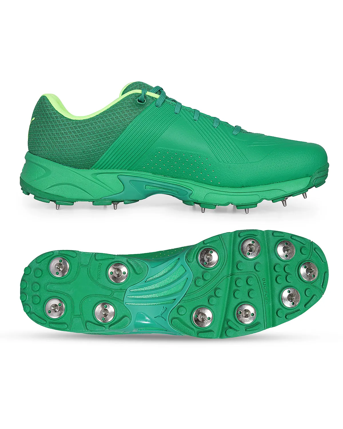 Puma 19.2 Cricket Shoes - Steel Spikes - Amazon Green-Green Glare