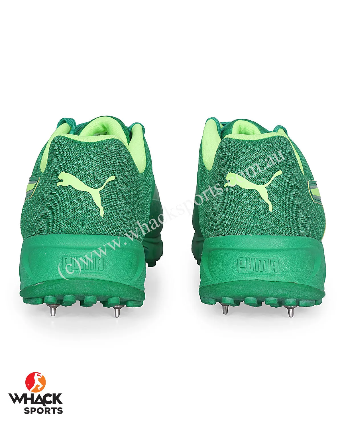 Puma 19.2 Cricket Shoes - Steel Spikes - Amazon Green-Green Glare