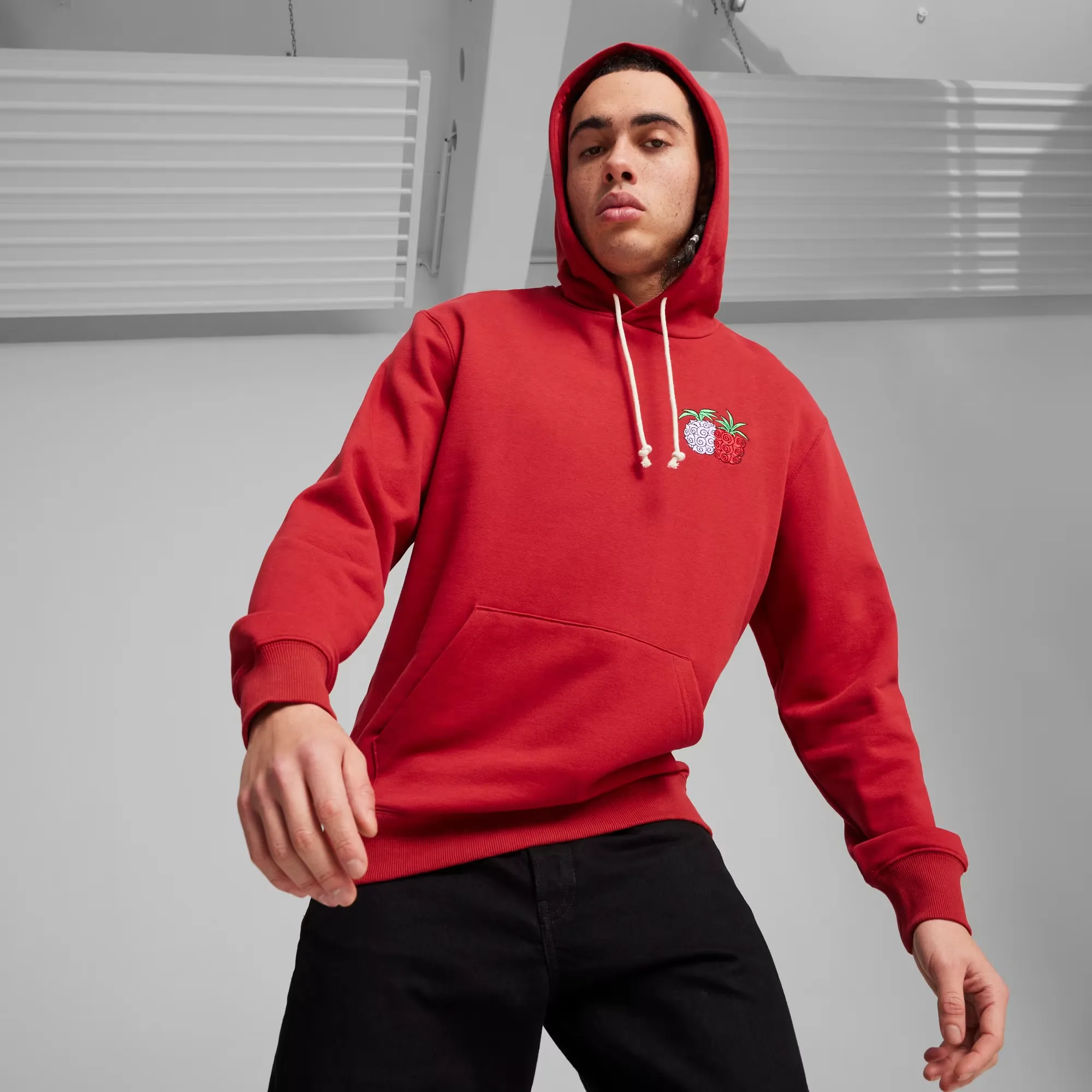 PUMA x ONE PIECE Men's Hoodie (Club Red)