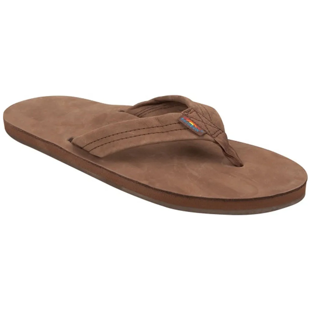 Rainbow Sandals Mens Premier/Classic Leather Single Layer With Arch - Dark Brown