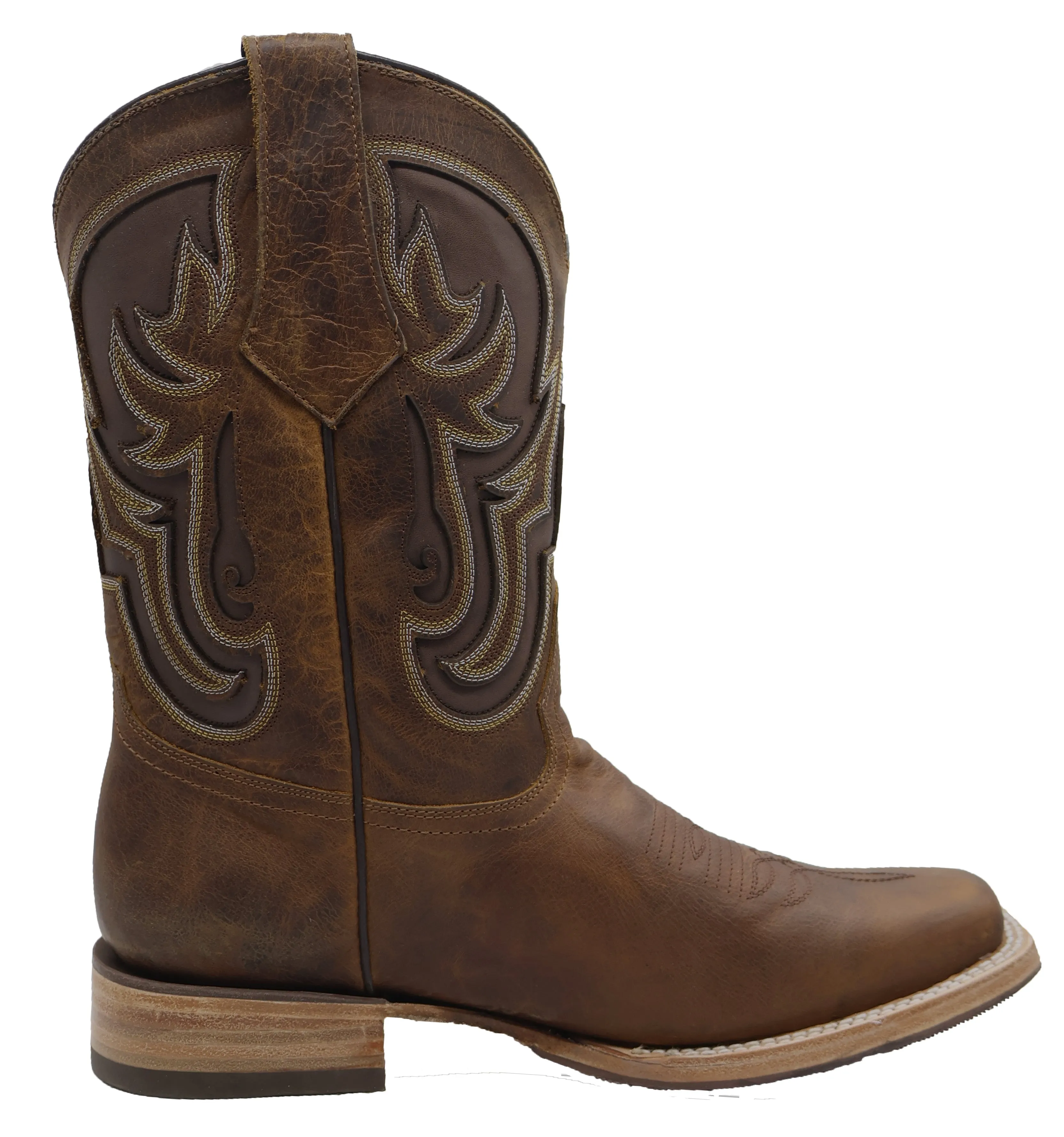 Silverton Ranch All Leather Square-Toe Boots (Brown)