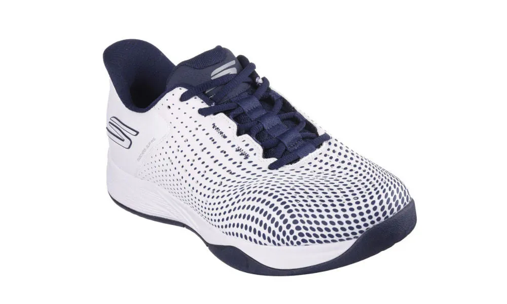 Skechers Mens Viper Court Reload Slip In Pickleball White Navy