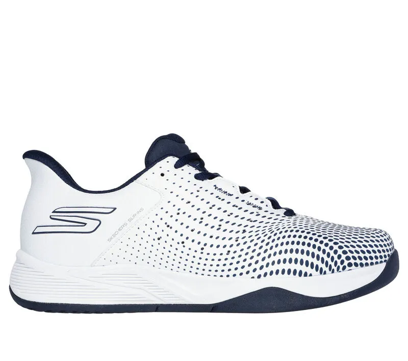 Skechers Mens Viper Court Reload Slip In Pickleball White Navy