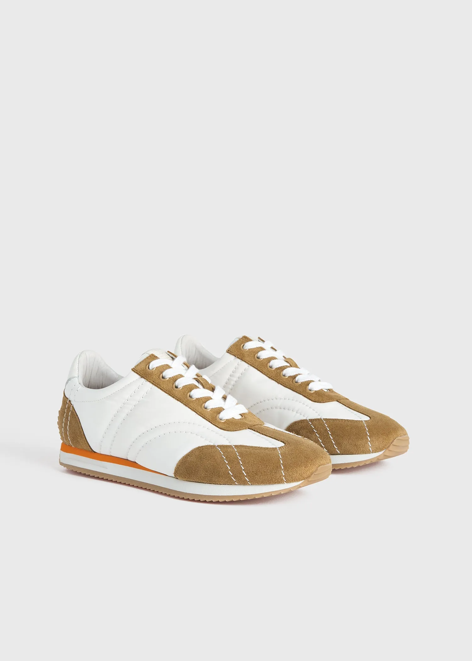 Sport sneakers white/tan