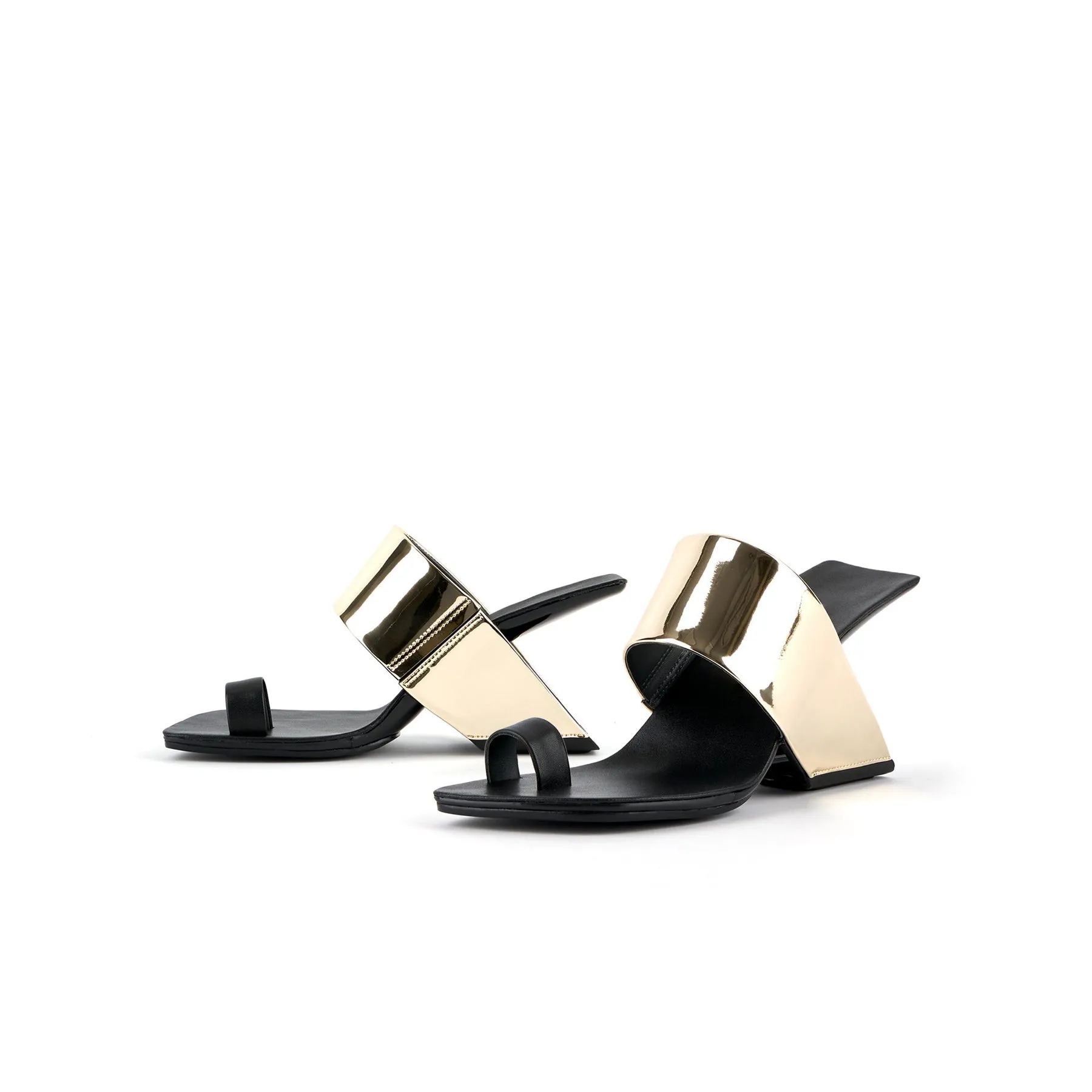 Square Toe Arch Heel Mules