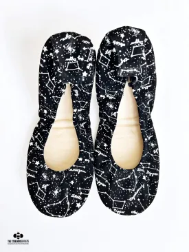 Star Gazer Printed Suede - Black and White