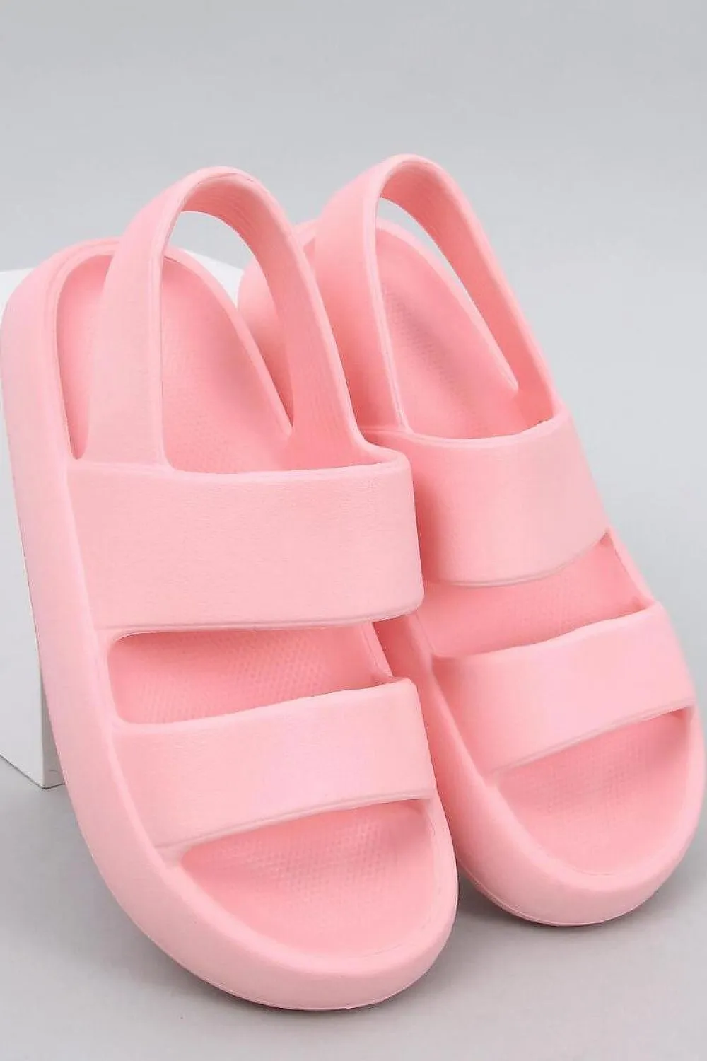 TEEK - Pink Rubber Strapped Sandals