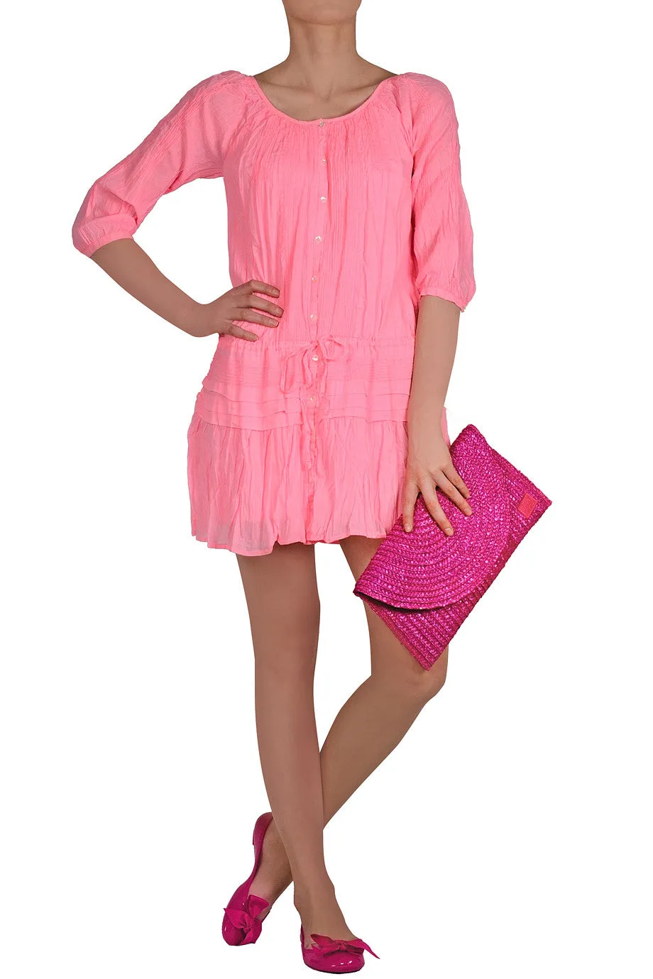 THALIA Neon Pink Kaftan