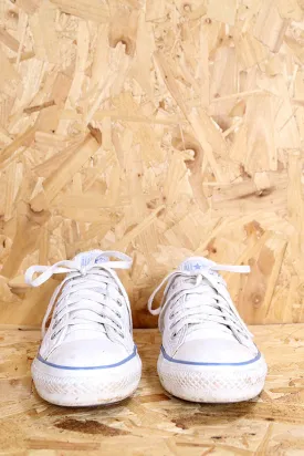 White Leather Converse All Stars